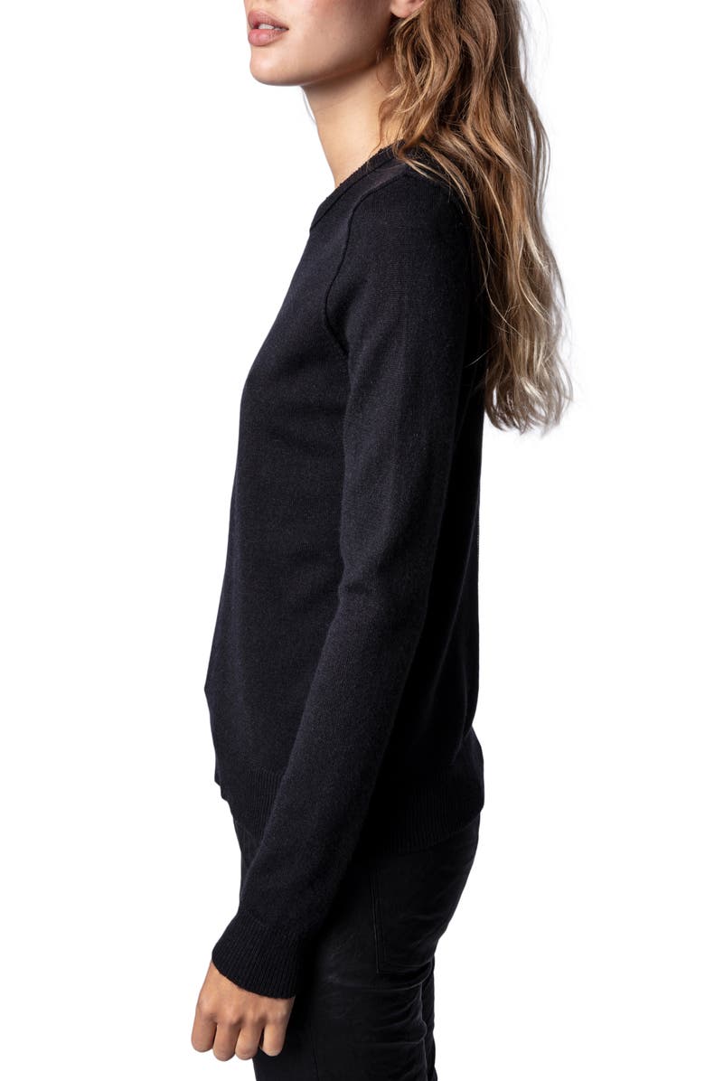 Zadig & Voltaire Women's Miss Camo Skull Strass Sweater, Alternate, color, 