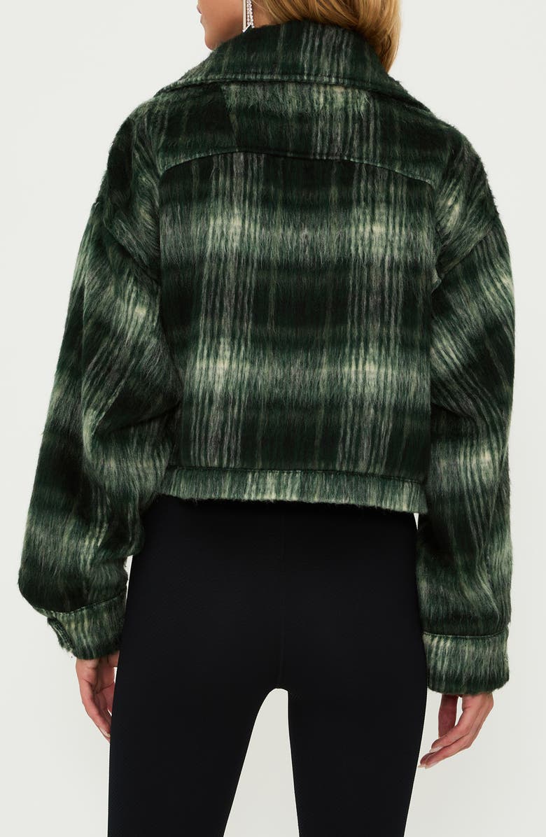 Beach Riot Isola Crop Jacket, Alternate, color, Pine Plaid