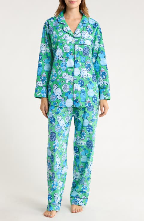 Organic Cotton Poplin Long Pajamas