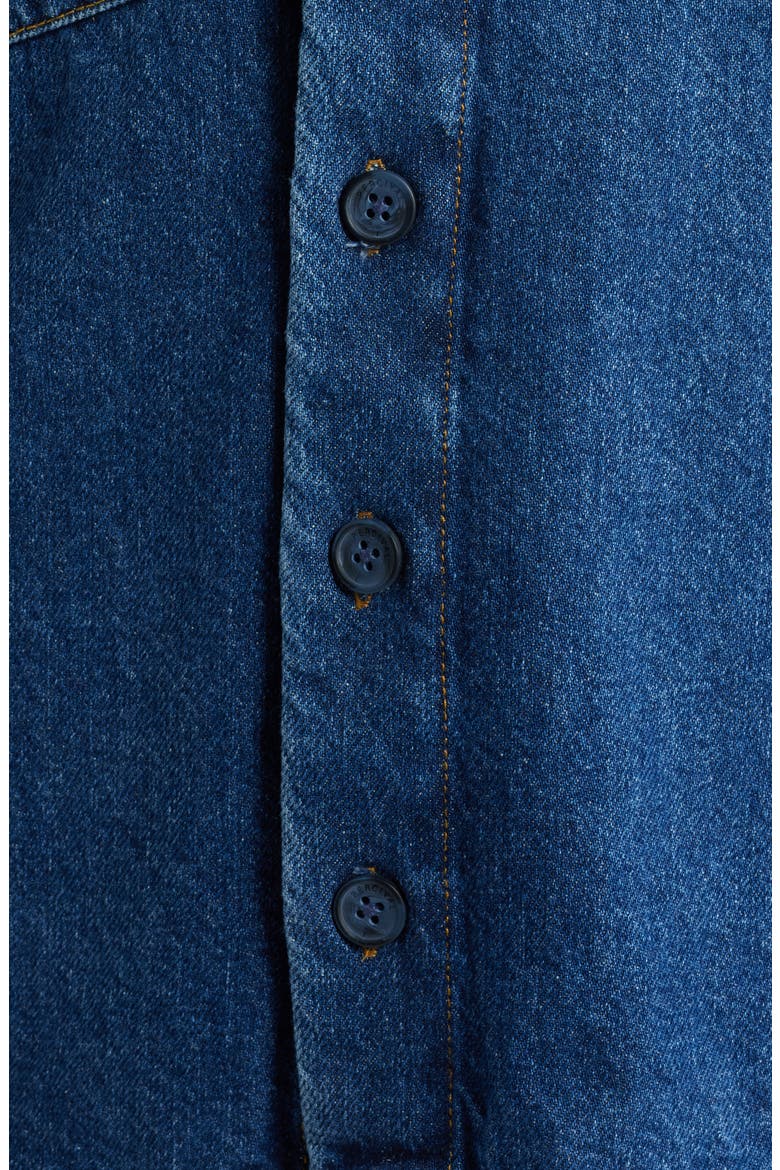 Heavyweight Denim Overshirt, Alternate, color, MID WASH