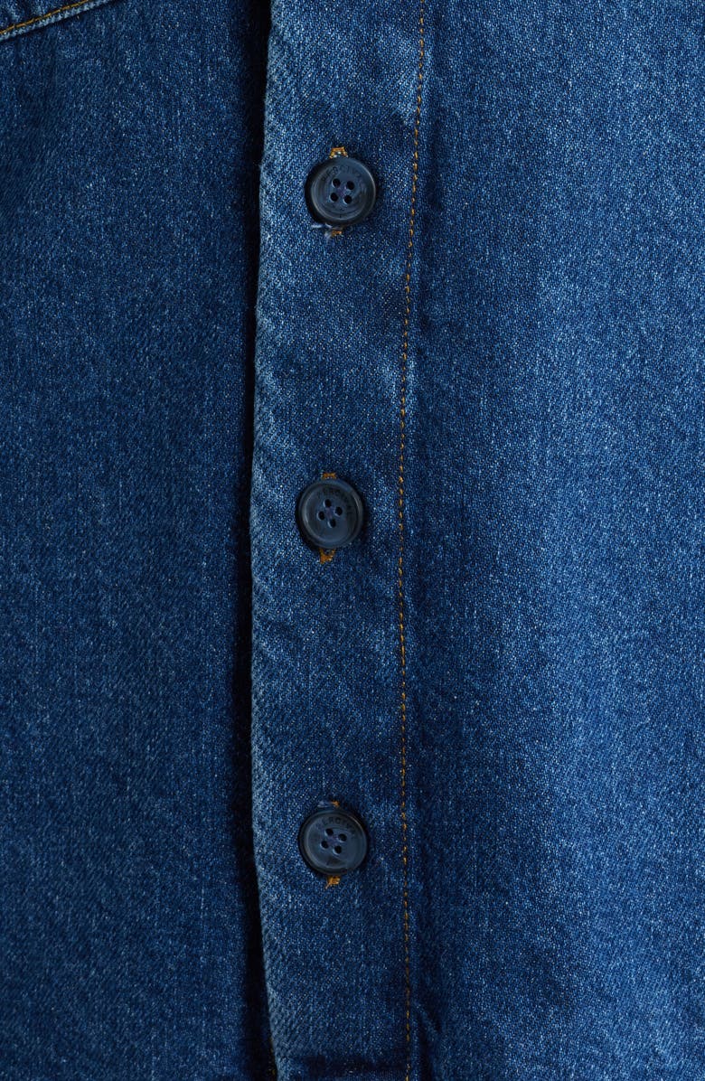Percival Heavyweight Denim Overshirt, Alternate, color, Mid Wash
