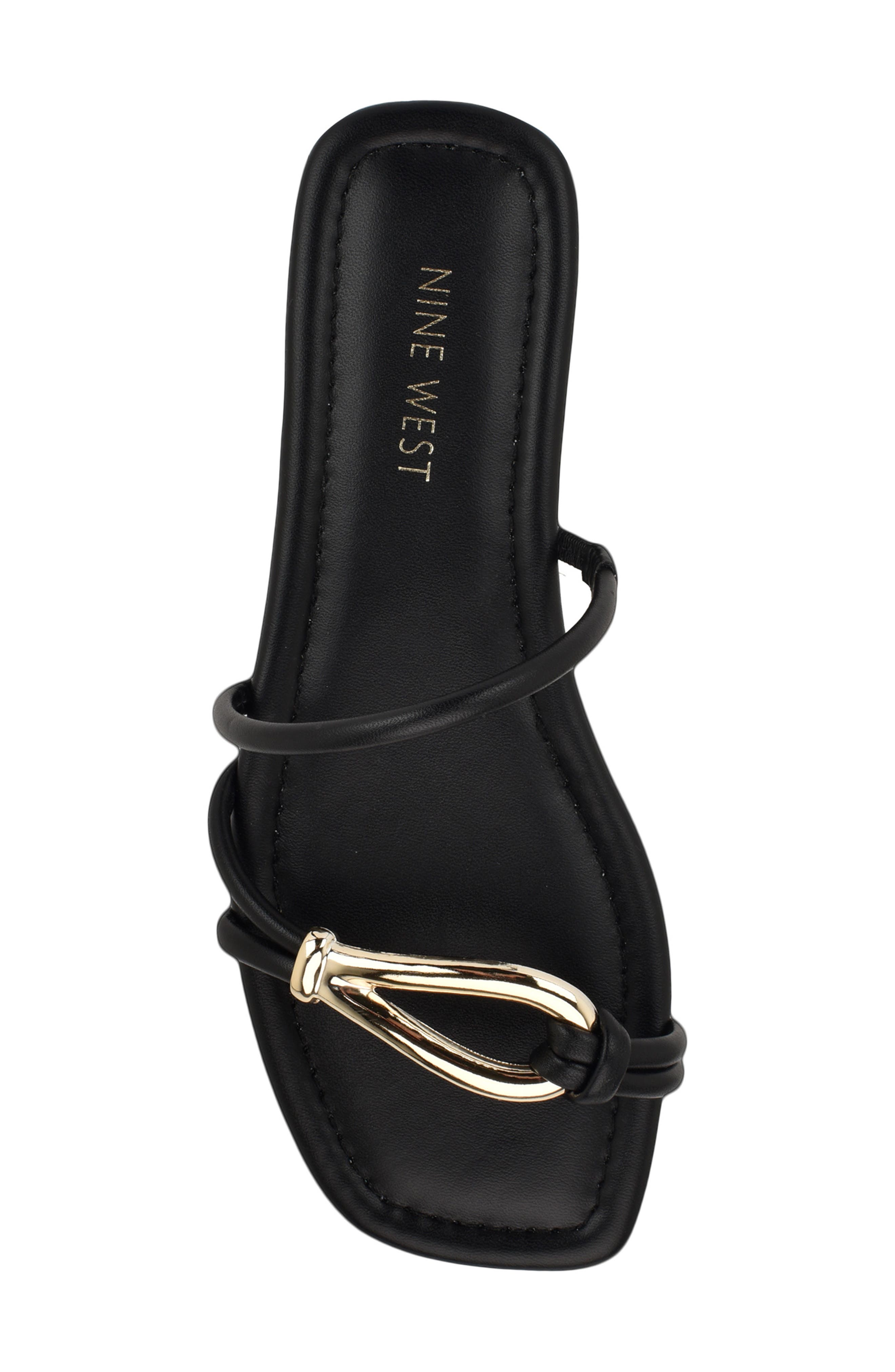 Nine West Tigra Slide Sandal, Alternate, color, Black