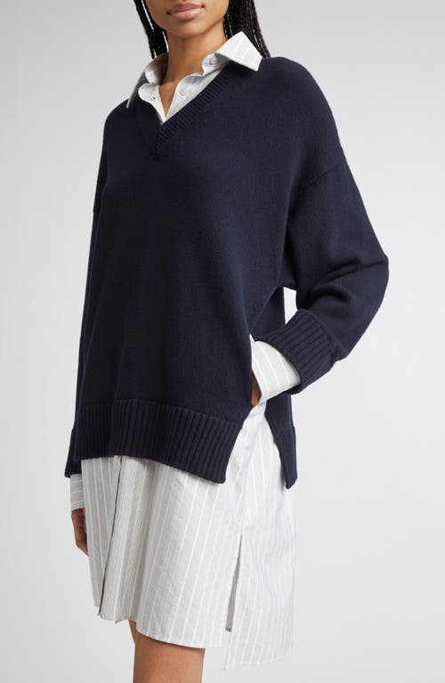 Stella Mccartney Long Sleeve Mixed Media Wool, Silk & Cotton Dress