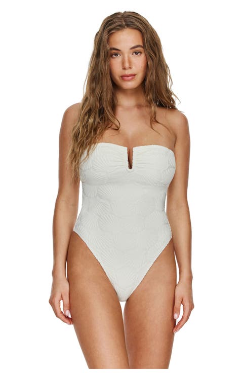 Mermaid Island Textured Bandeau One Piece