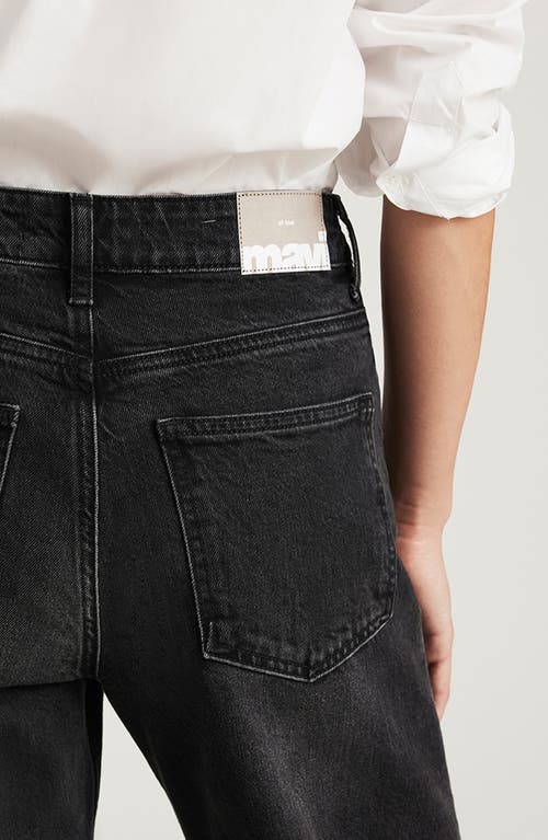 Mavi Jeans Florida Mid Rise Wide Leg Jeans In Black