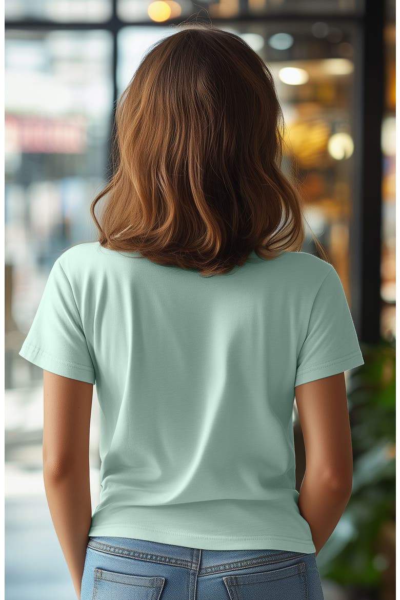 Be Kind Womens Relaxed Tee, Alternate, color, Dusty Blue