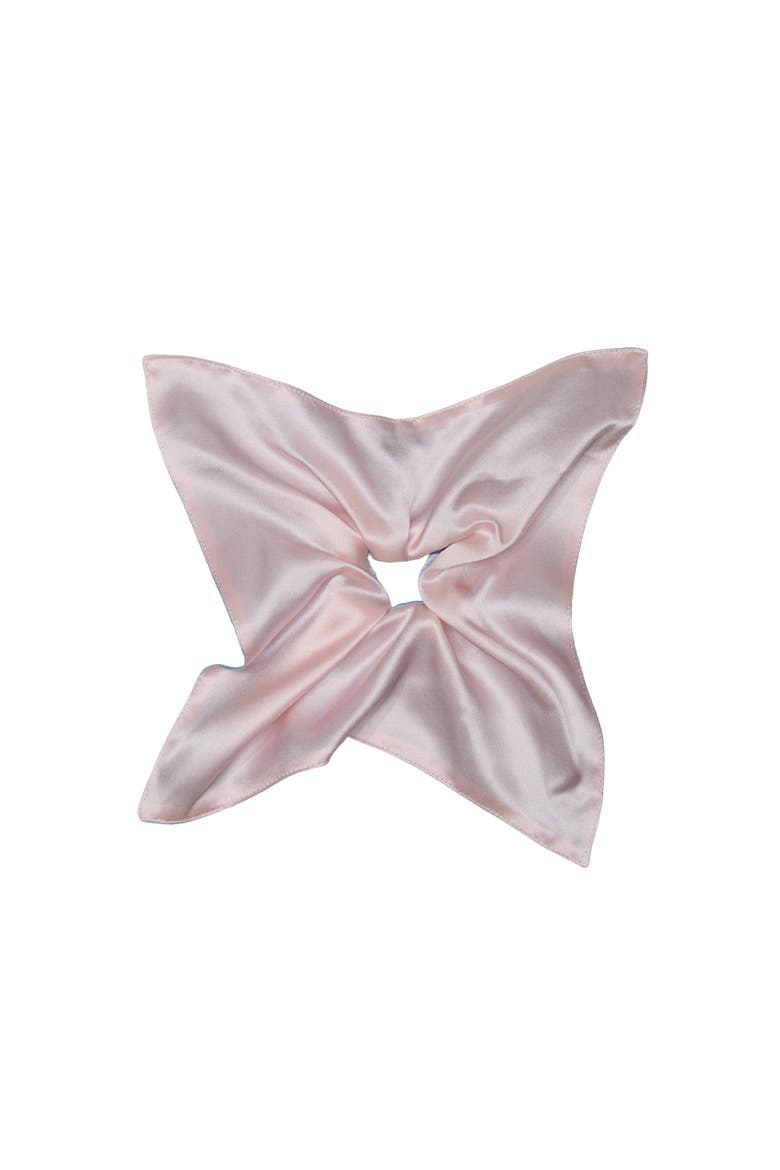 x Mimi Tao Trans Joy Oversized Square Silk Scrunchie, Alternate, color, Baby Blue