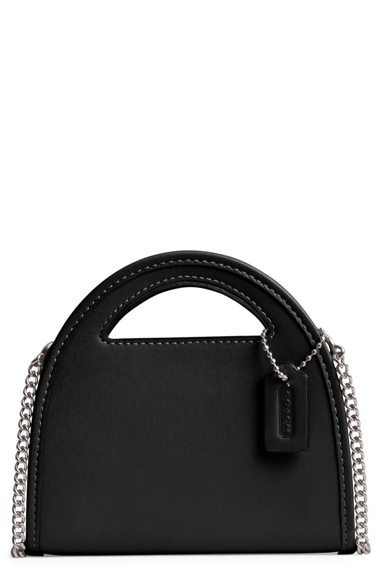 COACH Leather Top Handle Card Case, Main, color, 