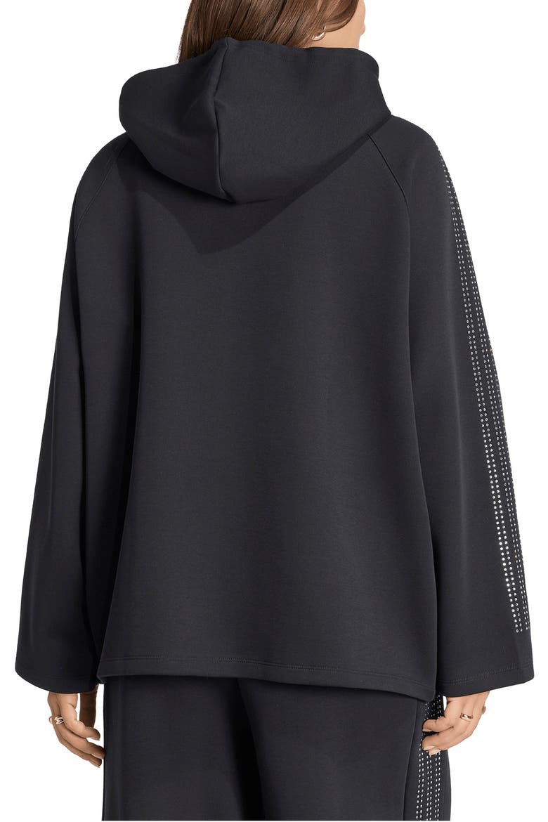 Teamgeist Rhinestone Full Zip Hoodie, Alternate, color, BLACK/