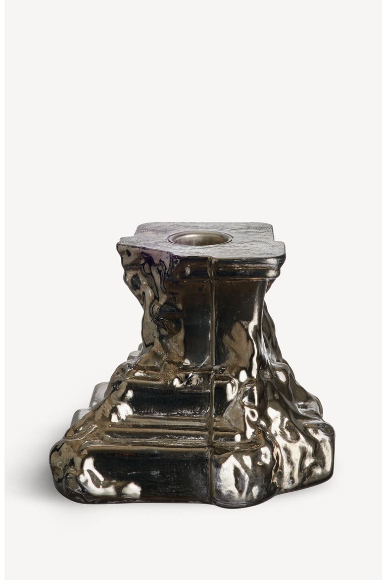 Rocky Small Baroque Candlestick, Alternate, color, GRAY