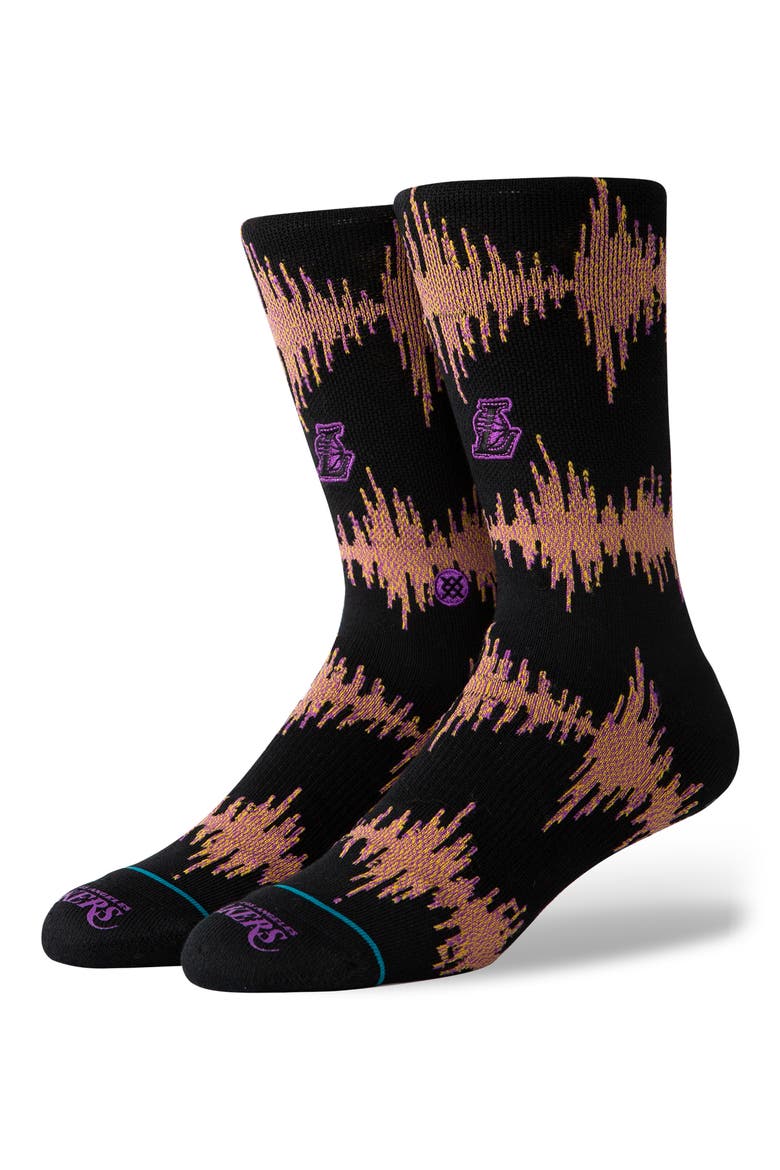 Los Angeles Lakers Crew Socks, Alternate, color, MULTI