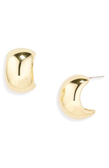 Cara Wide Hoop Earrings In Gold