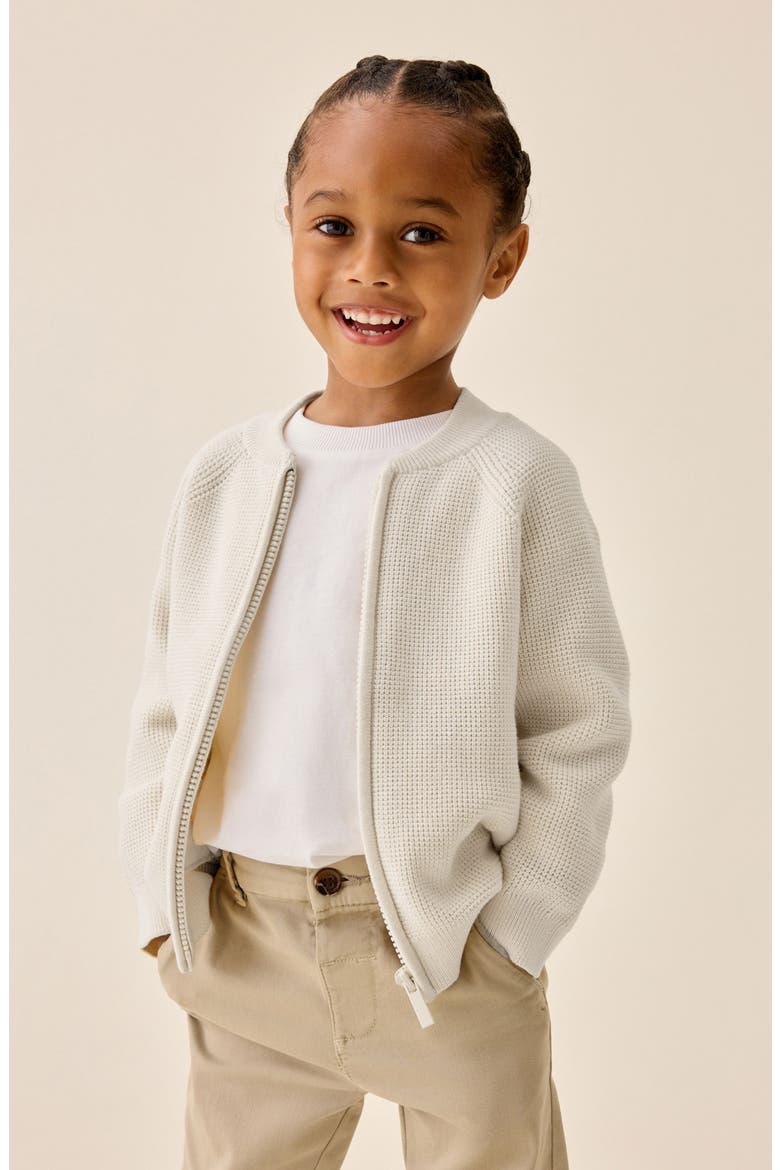 Kids' Knit Bomber Jacket, Alternate, color, NEUTRAL