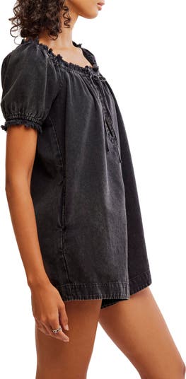 Daisy Denim Babydoll Romper