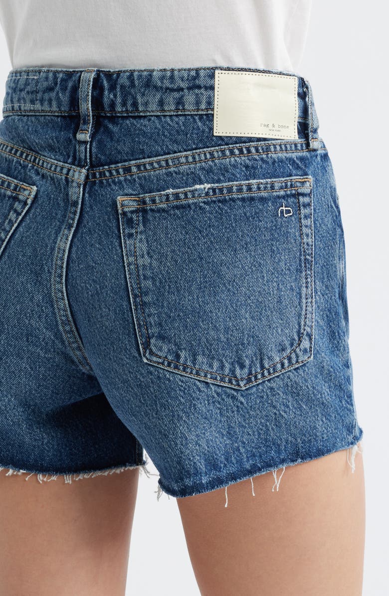 rag & bone Dre Raw Hem Low Rise Boyfriend Denim Shorts, Alternate, color, Cannon