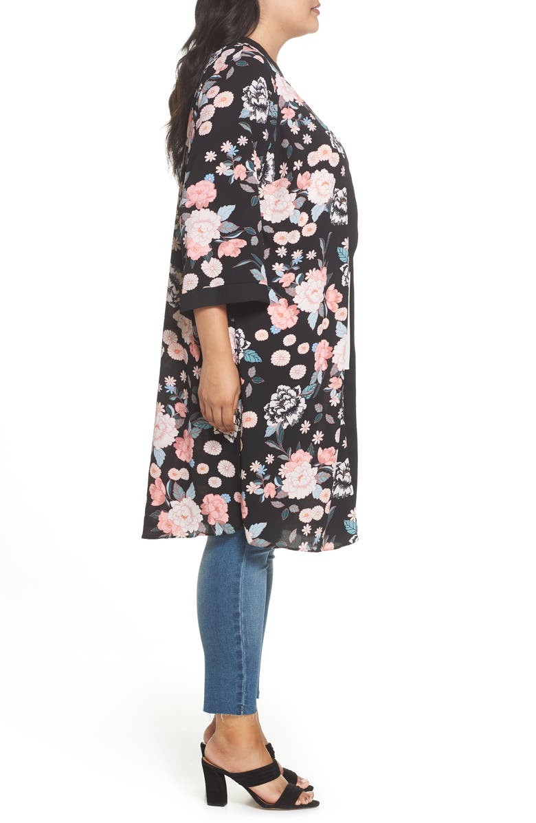 Evans Floral Kimono, Alternate, color, 