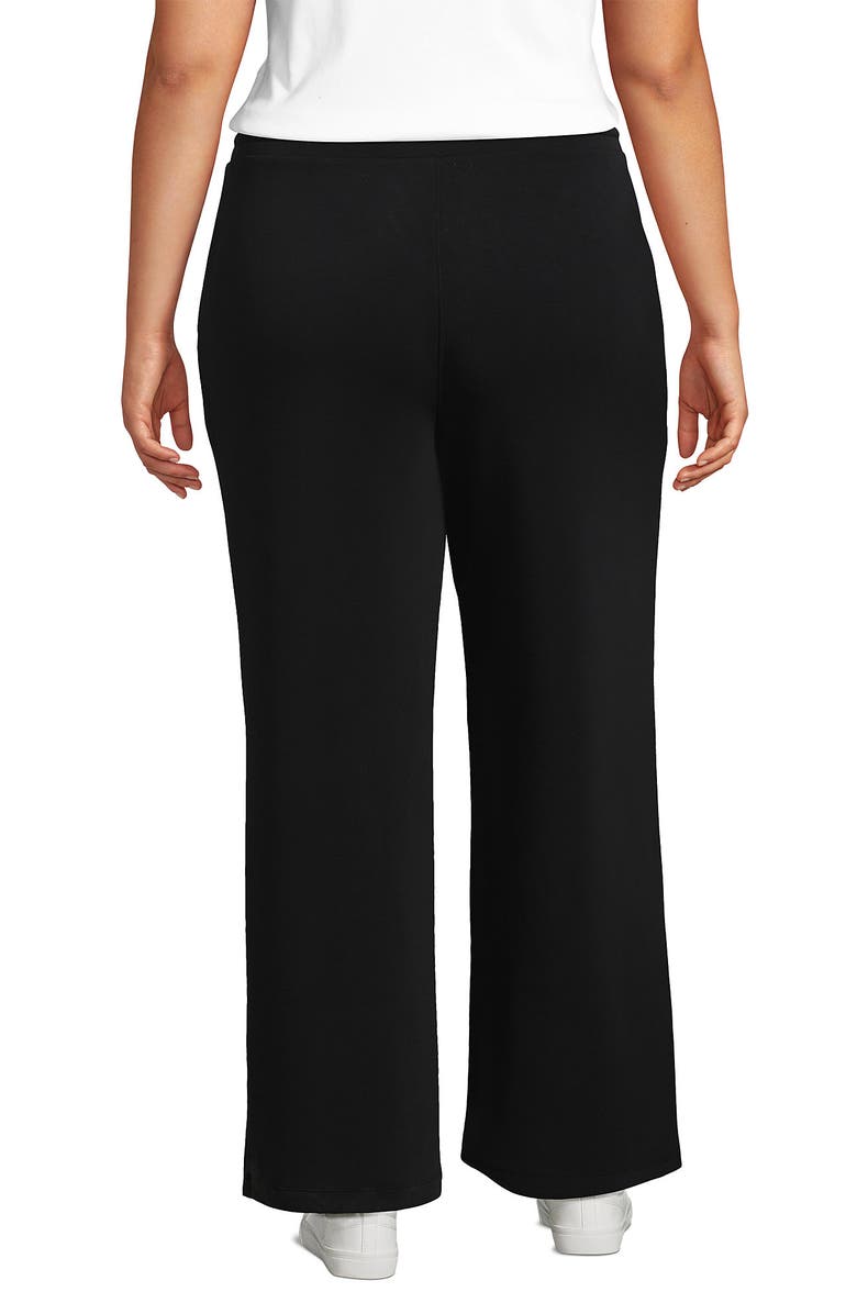 Lands' End Cupro Knit Mid Rise Wide Leg Pants, Alternate, color,