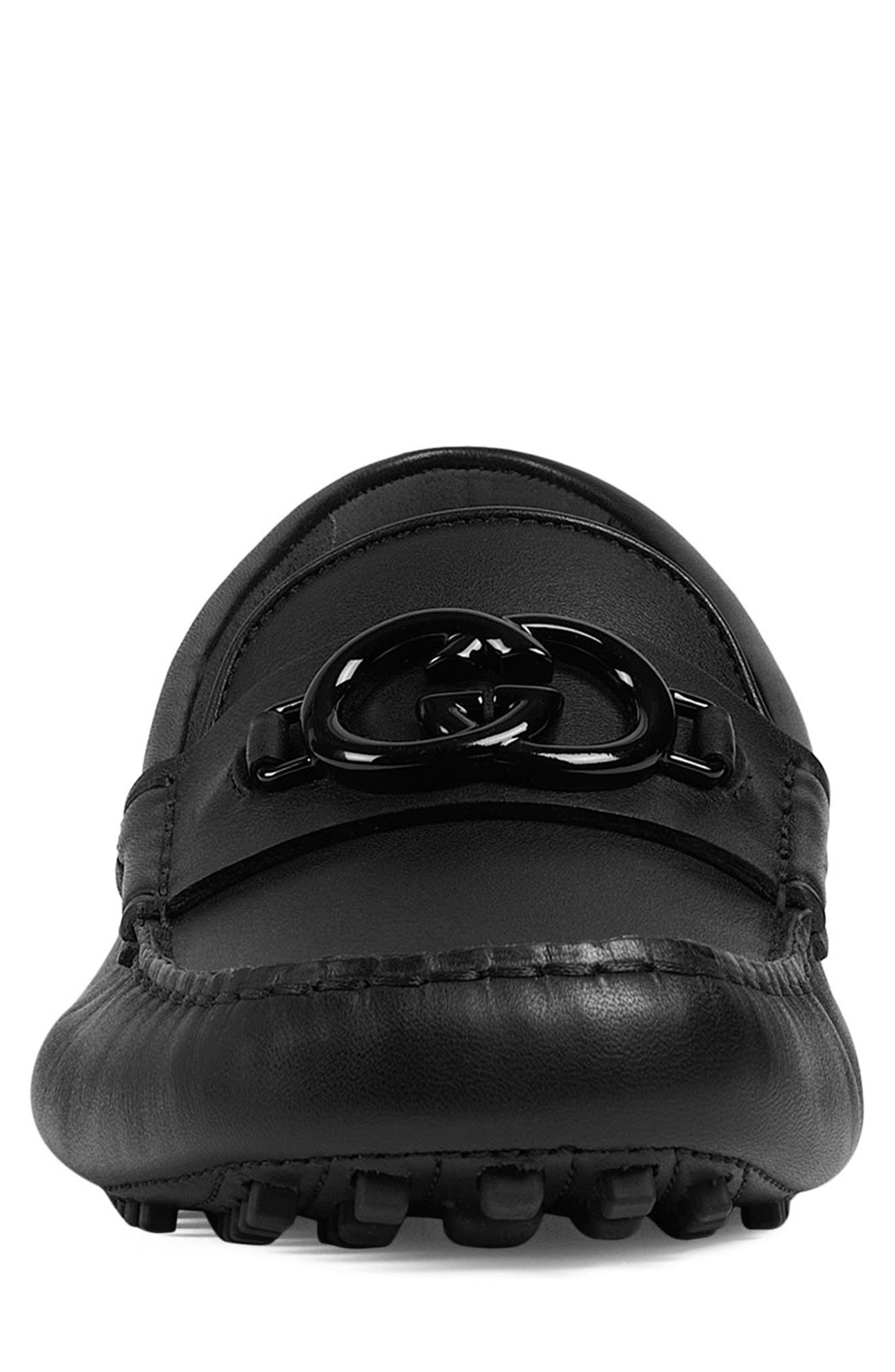 Gucci Interlocking G Leather Driving Shoe, Alternate, color, 