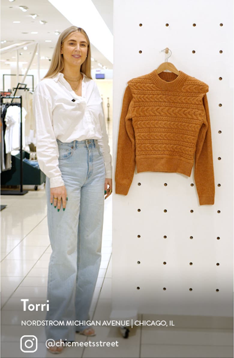 Horizontal Cable Crewneck Sweater, sales video thumbnail