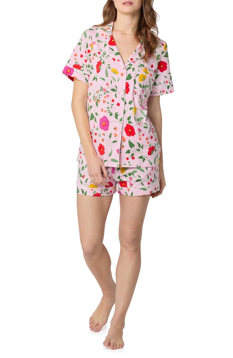 BedHead Pajamas Print Stretch Organic Cotton Short Pajamas, Alternate, color, 