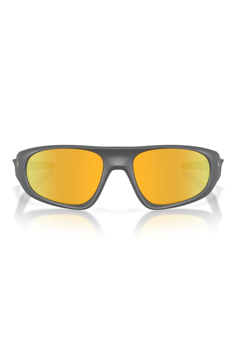 Neoforma 60mm Polarized Oval Sunglasses, Main, color, MATTE CARBON / PRIZM 24K
