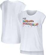 WEAR by Erin Andrews Women's WEAR by Erin Andrews White San Francisco Giants Greetings From T-Shirt