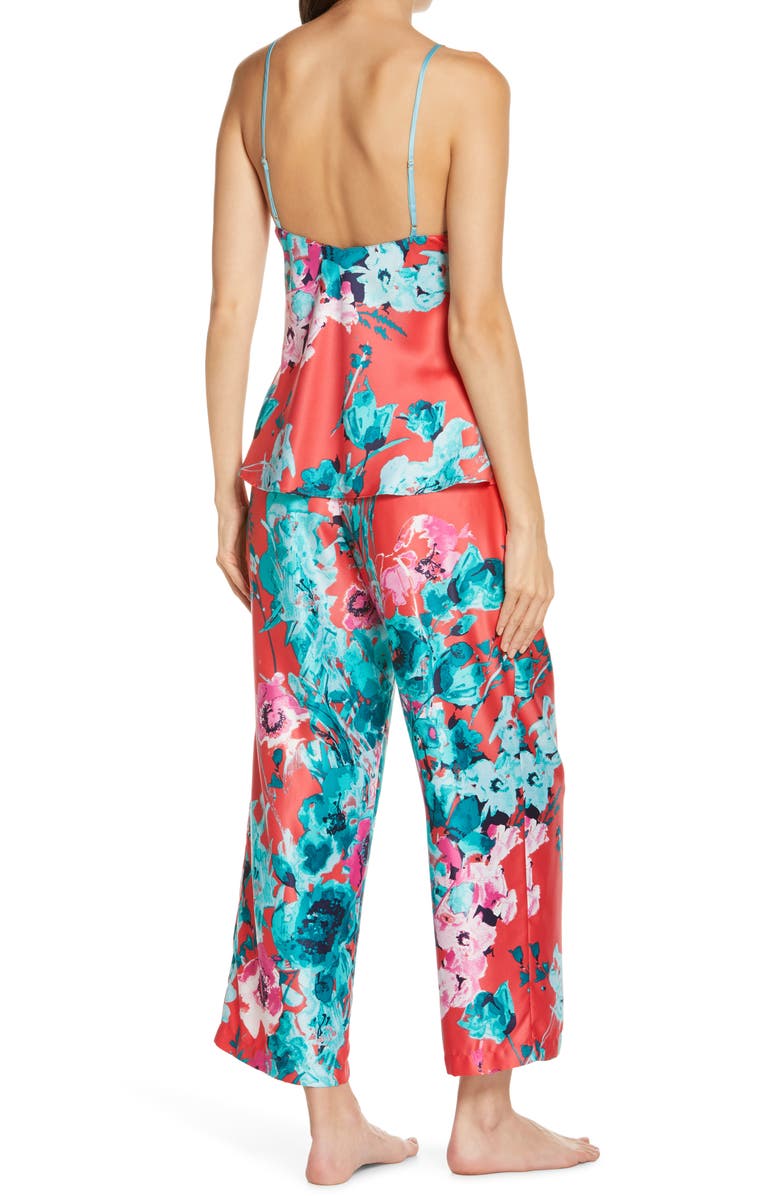 Natori Bloom Floral Satin Camisole Pajamas, Alternate, color, 