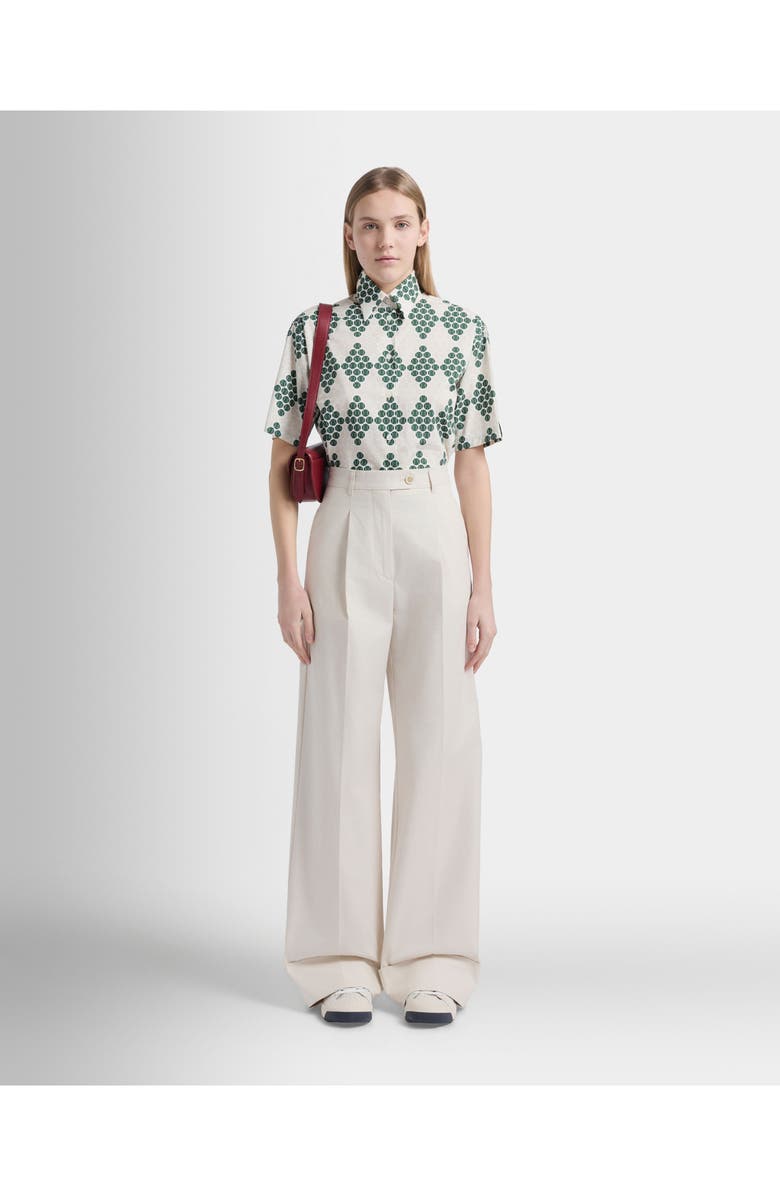 Bally Tennis Collection Trousers in Cotton, Alternate, color, White