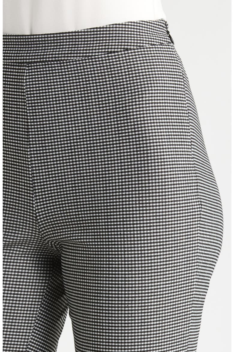 Brecklynn Gingham Capri Pants, Alternate, color, BLACK GINGHAM