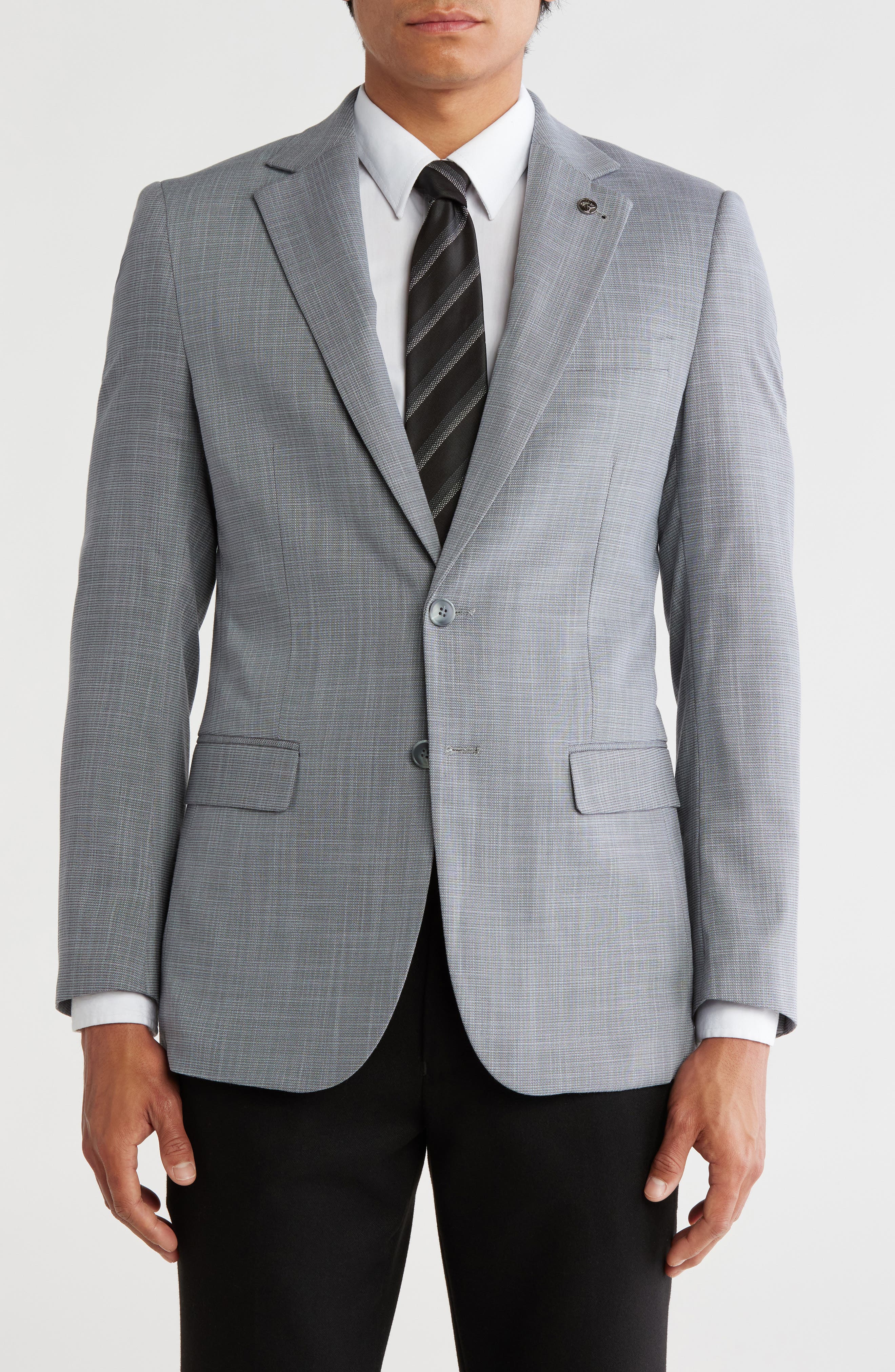 Tahari Slim Fit Sharkskin Blazer