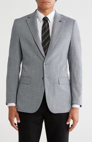 Tahari Slim Fit Sharkskin Blazer