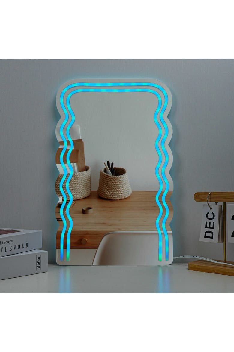 Neon Art Infinity Lights Wall & Desk Sign-Wave Mirror, Alternate, color, None