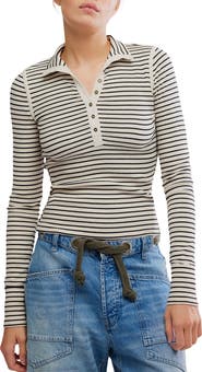 Free People Lake Stripe Rib Henley