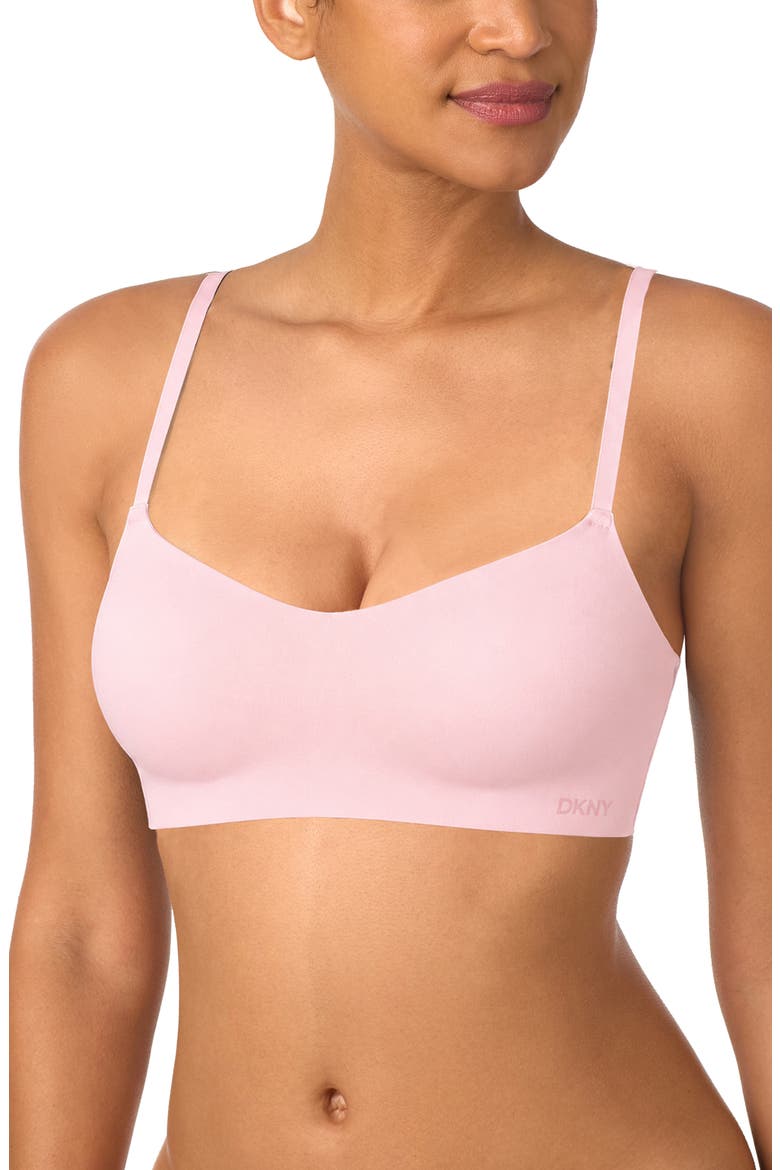 Microfiber Wireless Bra, Alternate, color, PEARLY PINK