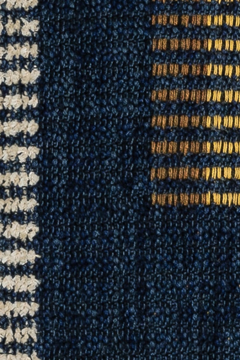 Voyage Indigo textured with chenille Indoor & Outdoor Woven Accent Pillow, Alternate, color, Indigo