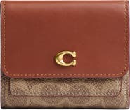 COACH Essential Signature Coated Canvas & Leather Trifold Wallet