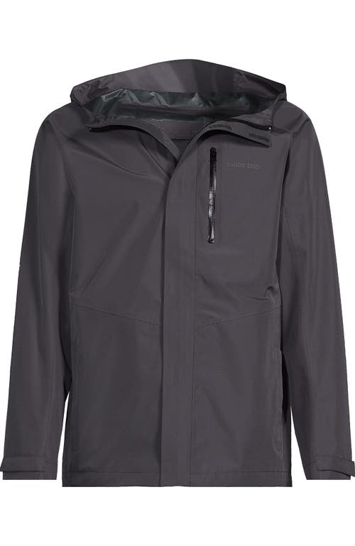 Lands' End Waterproof Rain Jacket In Warm Steel