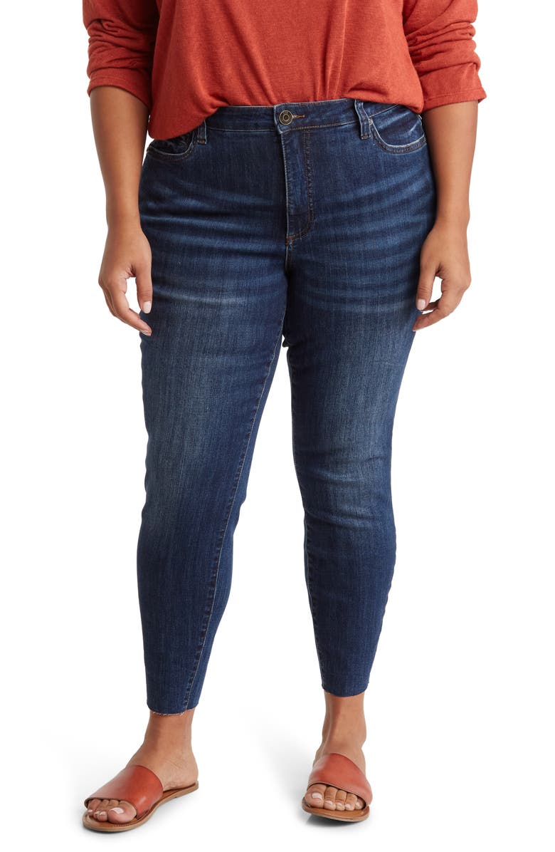 KUT from the Kloth Carlo Raw Hem Ankle Skinny Jeans, Main, color, Bamboo