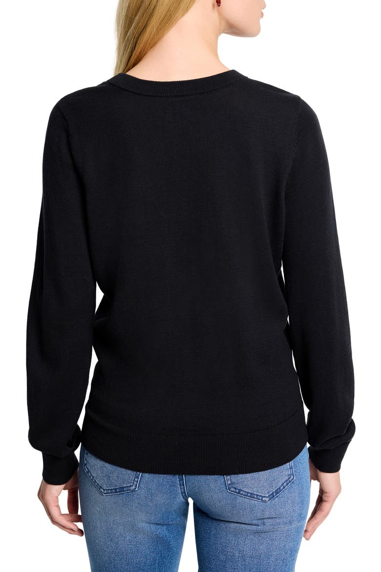 Pure Cotton Crewneck Sweater, Alternate, color, BLACK ONYX
