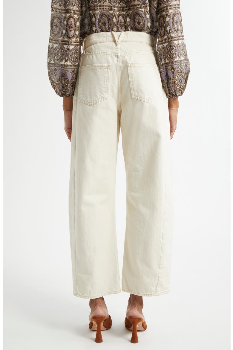 Ryder Saddle Barrel Jeans, Alternate, color, ECRU