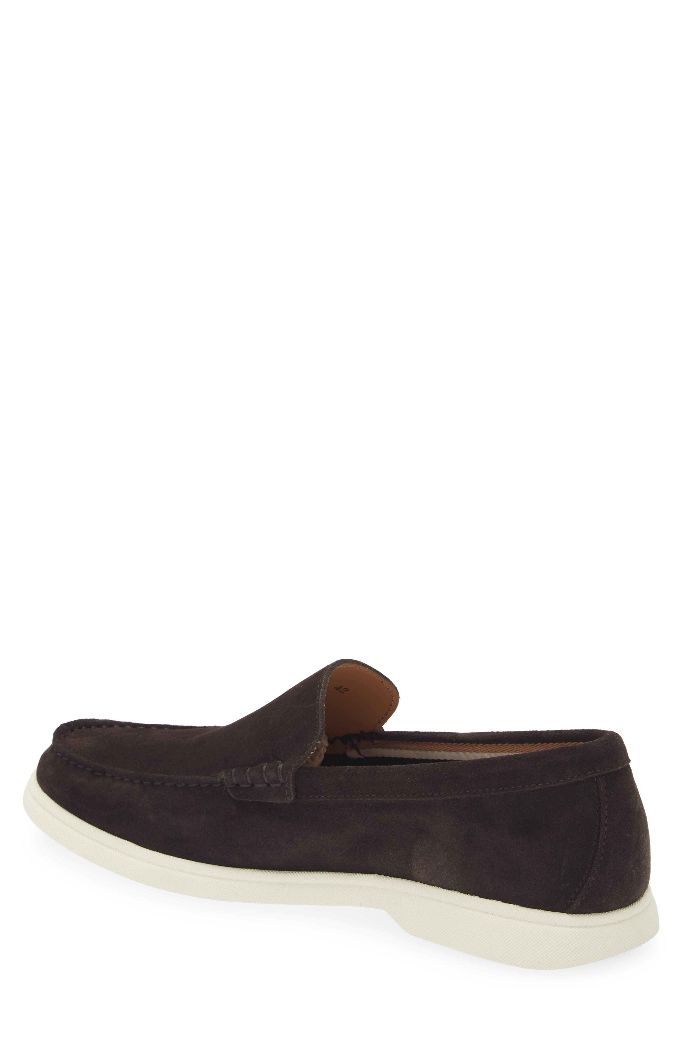BOSS Sienne Moc Toe Loafer, Alternate, color, Dark Brown