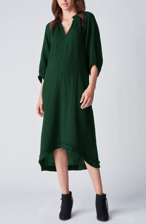 Gauze Dress with Pockets