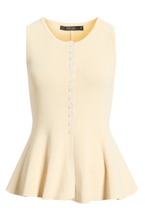 Puglia Knit Peplum Vest