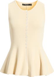 DELUC Puglia Knit Peplum Vest