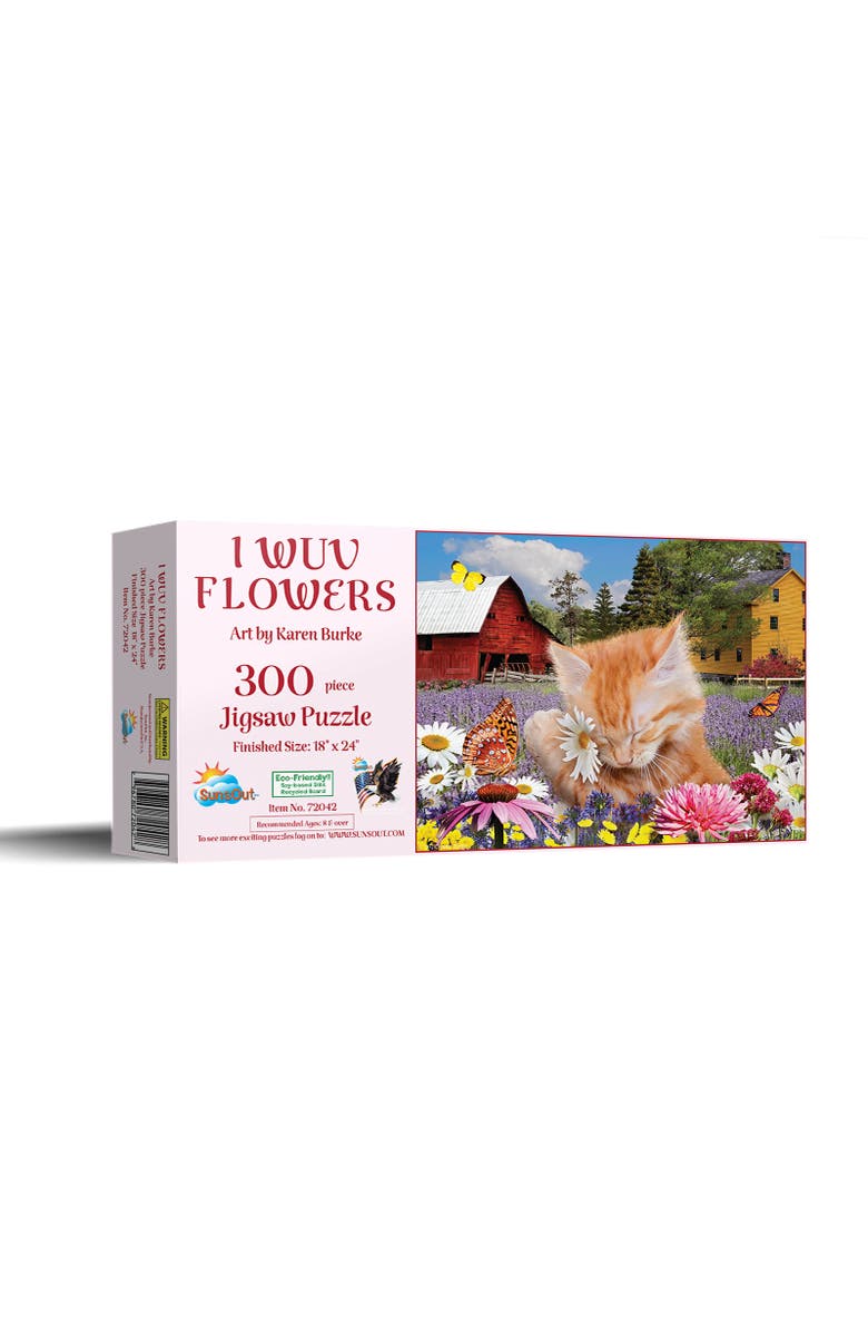 Sunsout I Wuv Flowers 300 piece Jigsaw Puzzle for Adults, Main, color, Multicolor