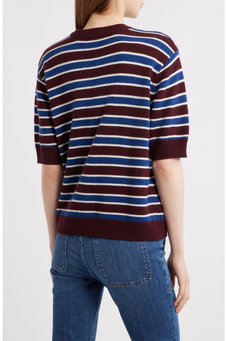 The Easy Wool Blend Crewneck Sweater, Alternate, color, BURGUNDY MULTI