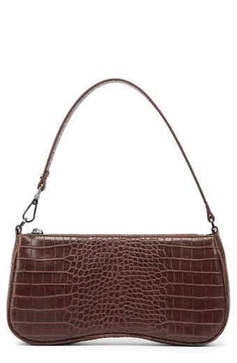 Eva Croc Embossed Faux Leather Convertible Shoulder Bag