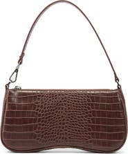 JW PEI Eva Croc Embossed Faux Leather Convertible Shoulder Bag