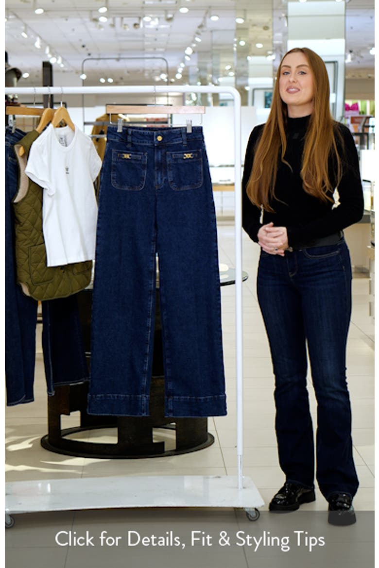 Sasha Patch Pocket High Waist Wide Leg Jeans video