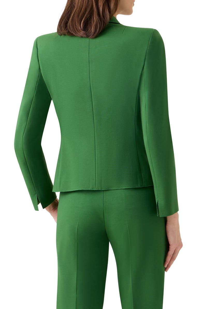 Akris punto Fitted Signature Jersey Blazer, Alternate, color, Green